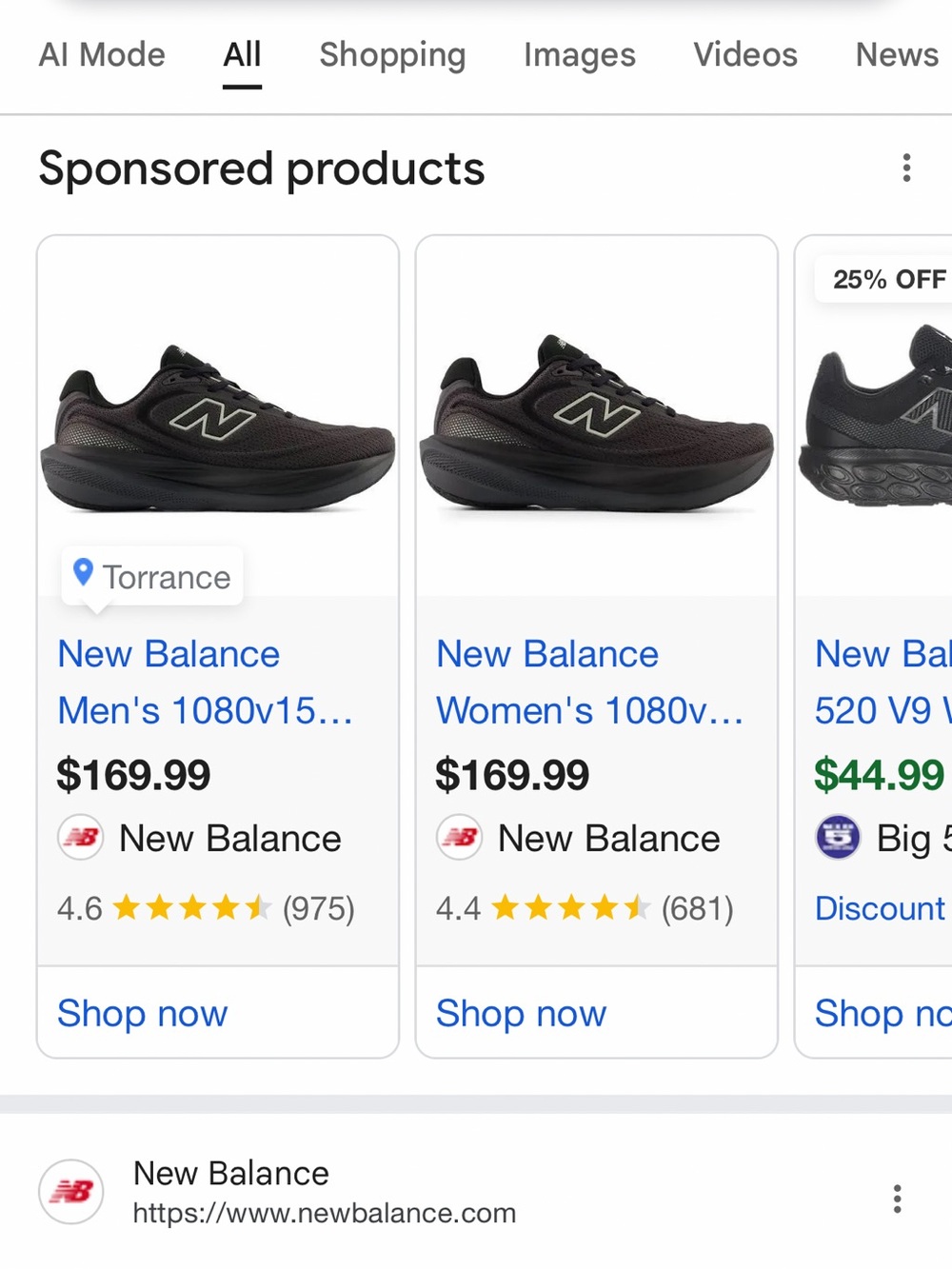 New Balance Black Low-Profile Running Shoes